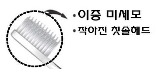 이중 미세모 칫솔 20개 / 수량2개이상 구매시 +치약